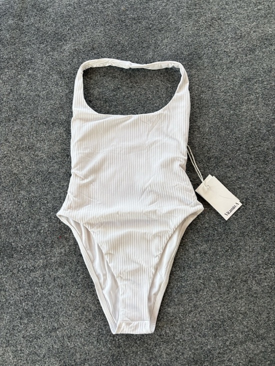 Vitamin A Other - NEW! Vitamin A White Ribbed One Piece Swimsuit | Minimalist Chic | Size Medium